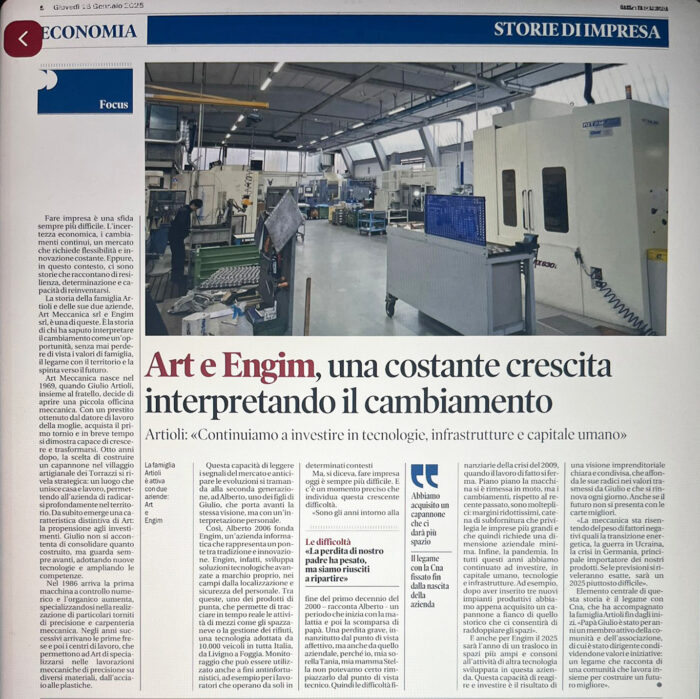 Engim e Art Meccanica: un esempio di innovazione e cambiamento