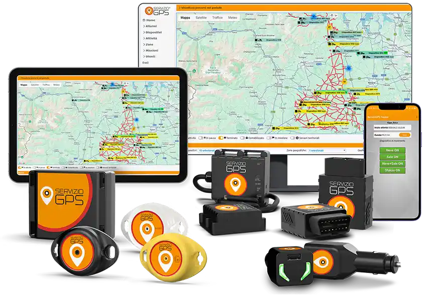 serviziogps tracciamento mezzi neve sale gamma prodotti engim
