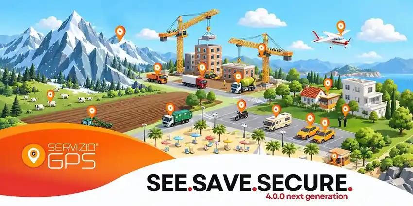 ServizioGPS tracciamento veicoli flotte asset